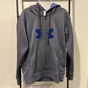 Under Armour Charcoal Hoodie with Blue Accents